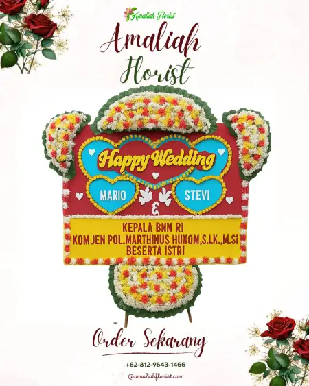 Papan Bunga Pernikahan Tengkudak